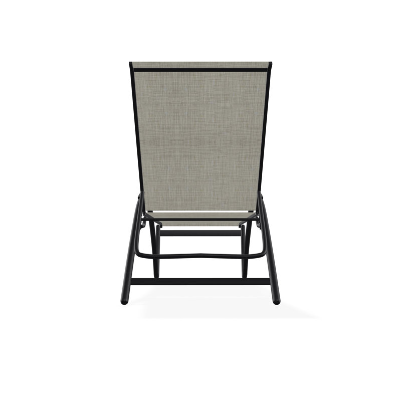 Chaise longue empilable Helios Contract Sling, Ella, Noir