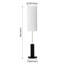 127cm Gloss Torchiere Floor Lamp