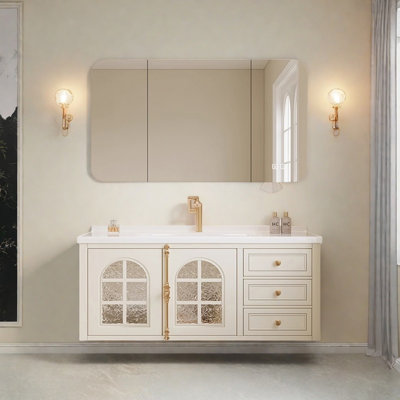 Armoire de salle de bain de style rétro français