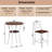 3-Pieces Dining Table Set For Small Space,24'' Round Wooden Top Table & 2 PU Leather Upholstered Chairs, Modern Kitchen Table Set With Metal Frame, Bistro Set For Patio, Cafe, Restaurant & Bar-1859065842-1858169911
