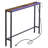 17 Storeys 5.9" Narrow Console Sofa Table with Power Outlets and USB Port, 5.9" Dx39.4 Wx31.1 H Long Behind Couch Table with Metal Frame and 6.5’ Extension Cord, Rustic Brown