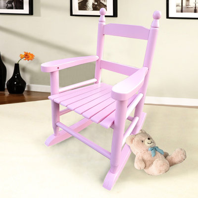 Chaise berçante rose pour «Space - Bois franc massif pour l'intérieur ou l'extérieur convenable et une limite de poids de 110 lb Assemblage facile