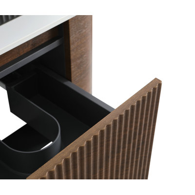 Meuble-lavabo flottant 48 po avec lavabo vasque et porte-serviettes 48 po