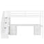 Lit mezzanine simple avec bureau intégré et rangement double, bois de pin pour une chambre à coucher apaisante Espace de rangement solide et confortable-1854643426