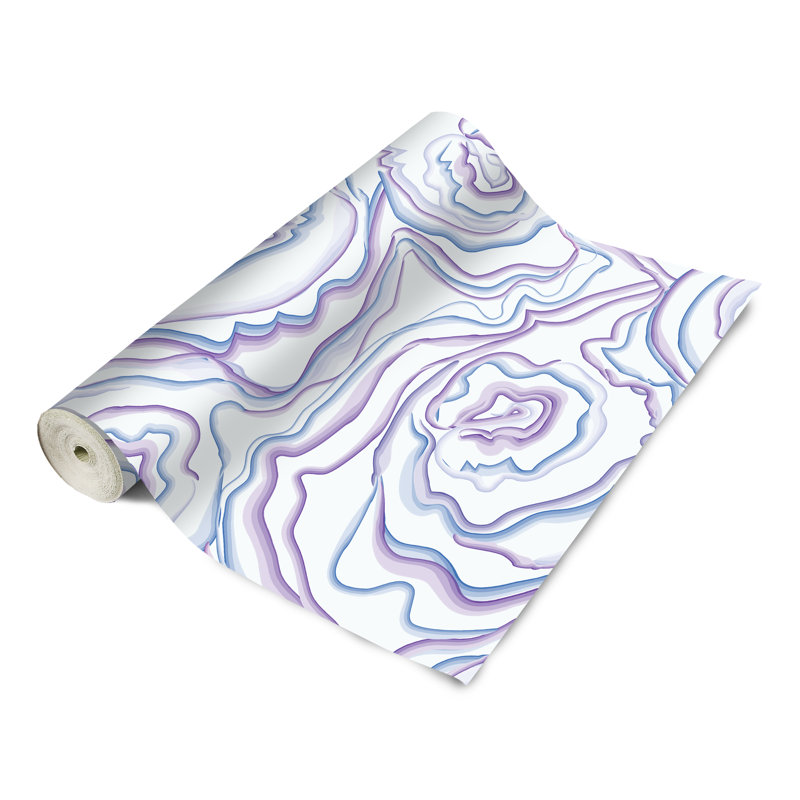 Panneau de papier peint lisse Destino, l 24 po x L 96 po, Mauve
