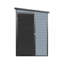 Remise de jardin en résine 4 x 8 pi avec plancher et 2 fenêtres, remise en plastique pour patio avec porte verrouillable pour outils de jardin, vélos, poubelles, gris et noir