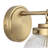 1-Light Ribbed Glass Globe Wall Sconce