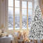 Arbre de Noël floqué avec support en métal-117479338-117479345