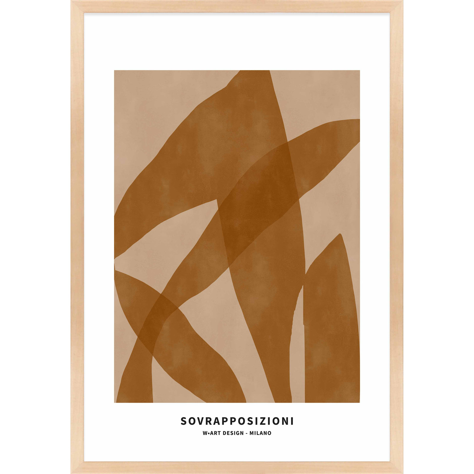 Zabini "Marine Flora 4" Print, Maple, 50" H x 35" W x 1.25" D