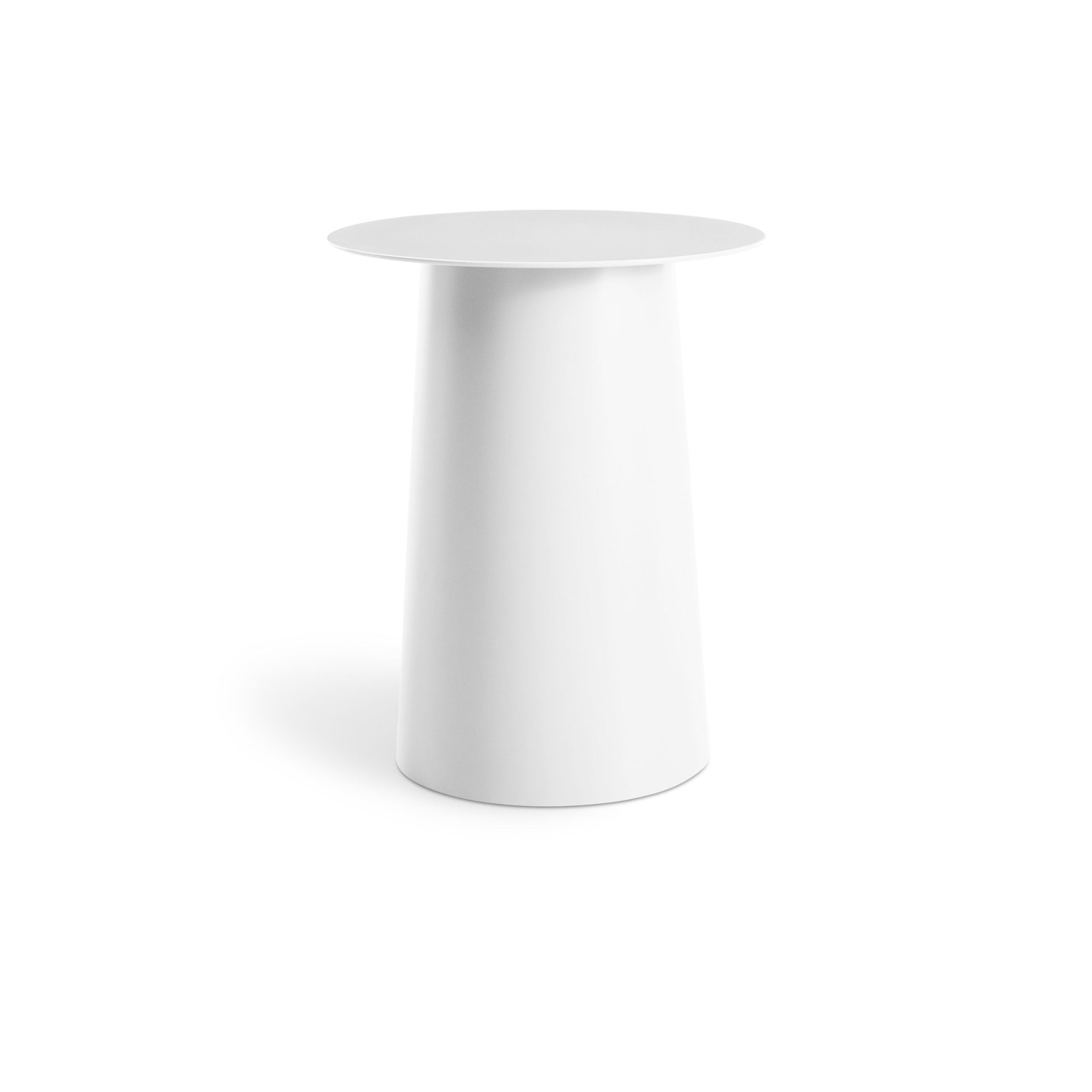 Circula End Table, White, 21" H x 17" W x 17" D