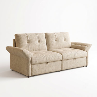 Canapé-lit convertible 2 en 1 pour salon L 81,5 po x l 30,7 po x H 35 po x L 81,5 po x l 70,86 po x H 22,8 po