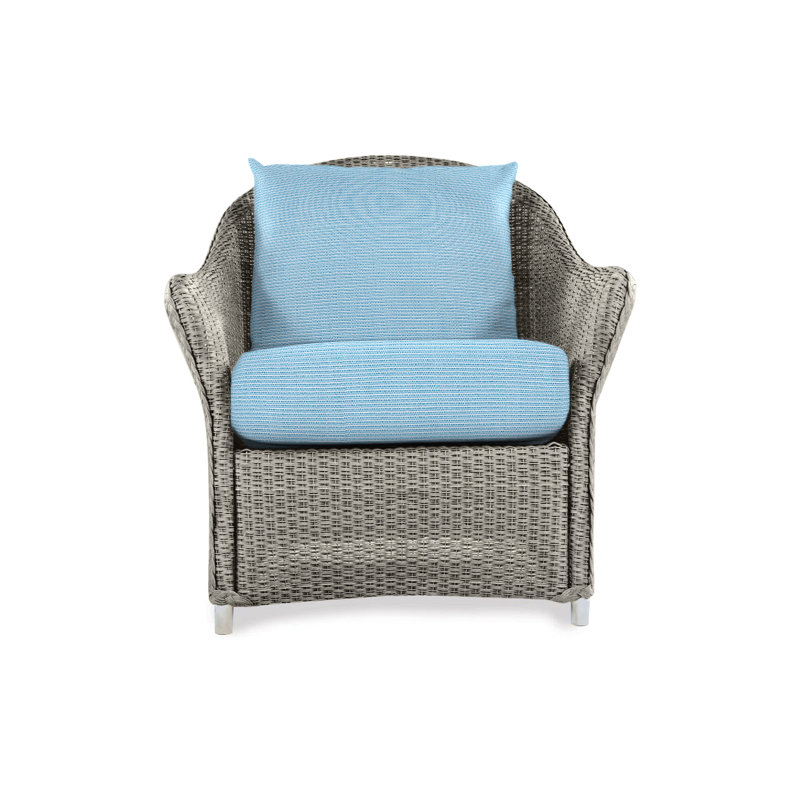 Weekend Retreat Outdoor Lounge Chair, Pewter, Canvas Natural Sunbrella® Canvas