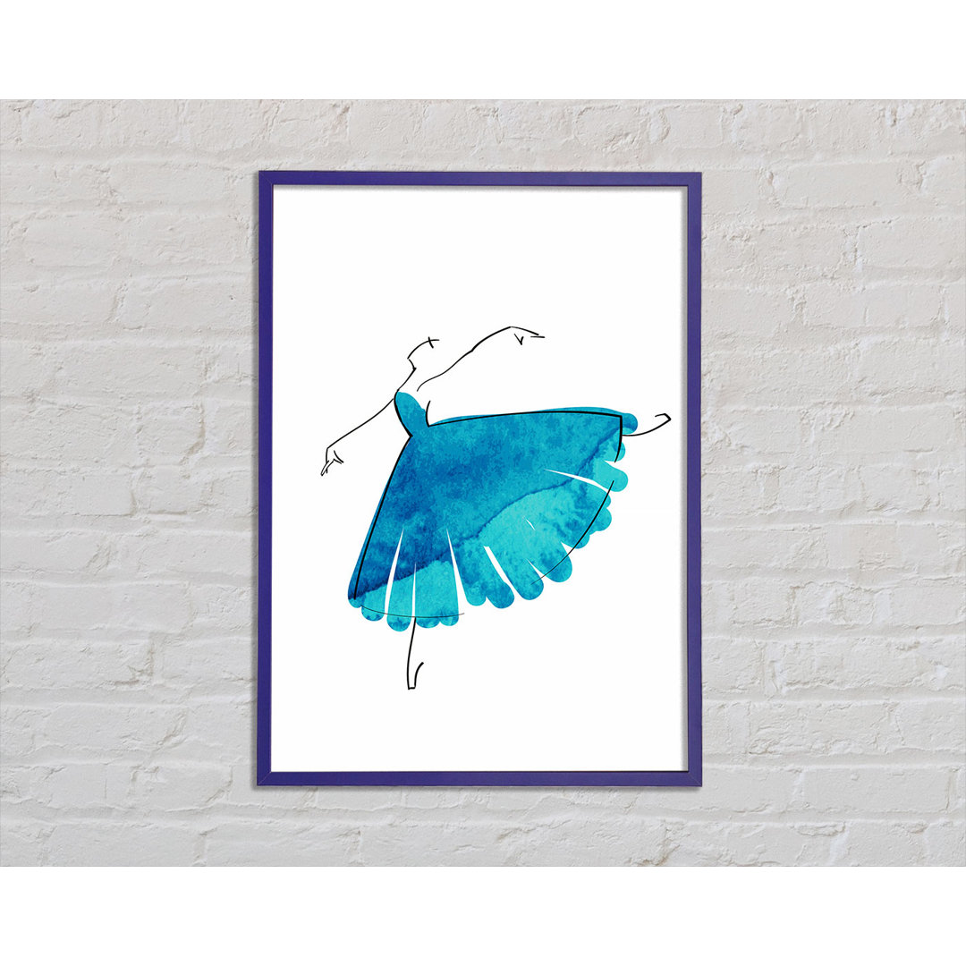 Gerahmtes Leinwandbild Blue Ballerina 2