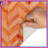 Orange Chevron Pattern Bath Mat-845093490