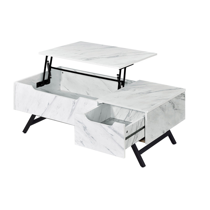 Table basse à plateau relevable