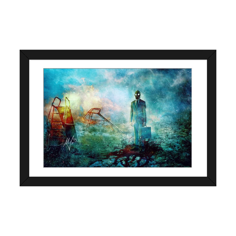« douleur », impression sur toile, H 16 po x l 24 po x P 1 po, Papier d'art encadré noir, Blanc