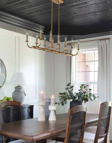 Gilmour Dimmable Stainless Steel 12-Light Pendant, Gold