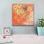 «Coral Large Cream Multi Blossoms Butterfly» par Evelia Designs, art mural sur toile-101995880