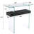 Tempered Glass Console Table with Shelf-1934271971-1905166800