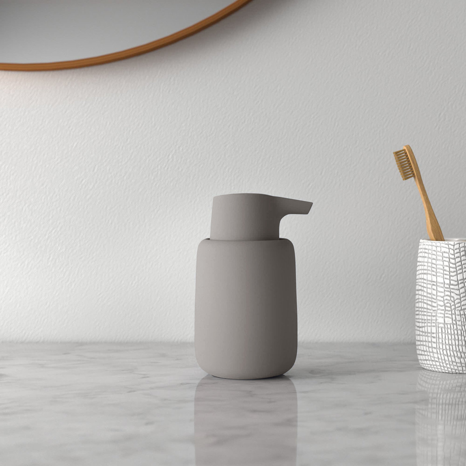 Sono Soap Dispenser, Satellite Taupe