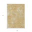 Tapis intérieur / extérieur géométrique lavable doré et ivoire 9 pi x 12 pi