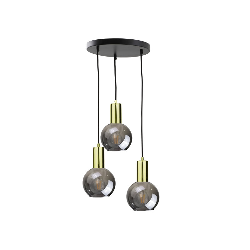 Myers 3 - Light Cluster Pendant, Black/Gold