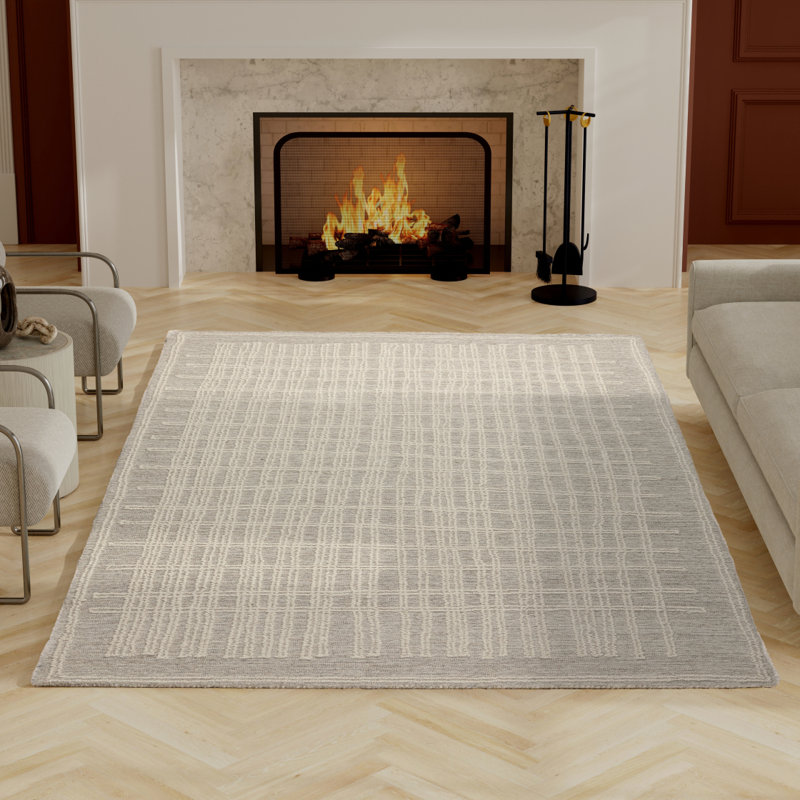 Tapis ivoire et laine naturelle Amari