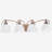 Scurlock 4-Light Indoor Prairie Rock Wall Mount Vanity Light with Alabaster Glass Shades