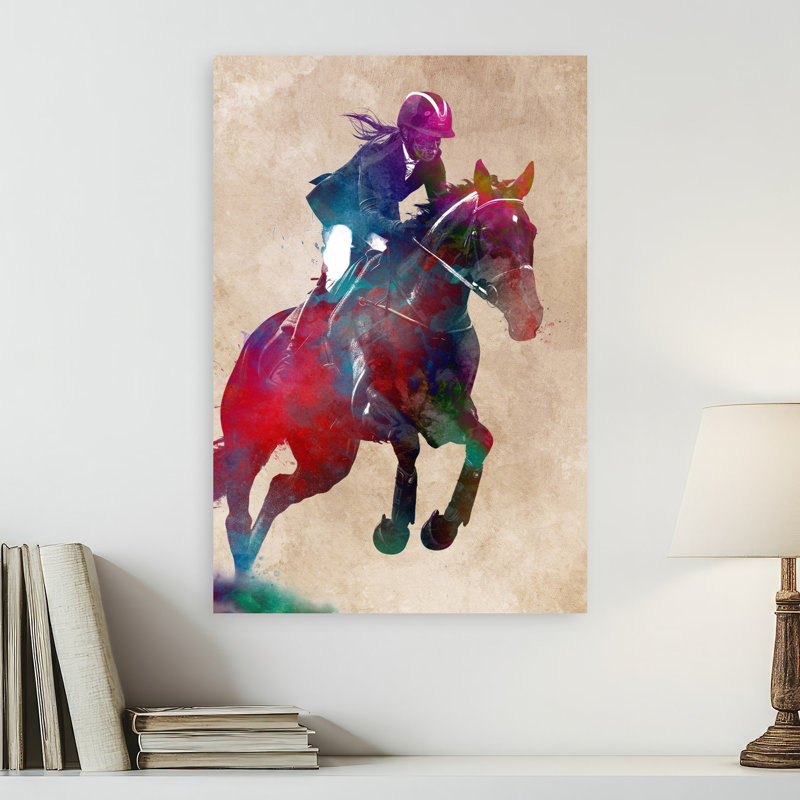 Art mural cheval dynamique dynamique, 24" H x 16" W