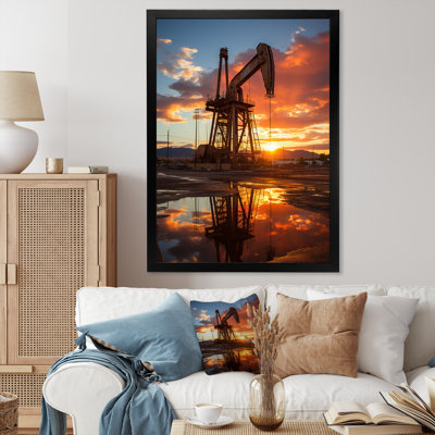 " Sunset On Drilling Rig Horizon "
