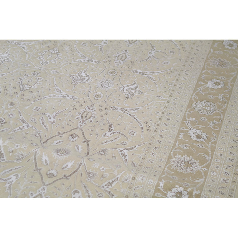 Hand-Knotted High-Quality Beige and Cream Area Rug