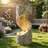 Outdoor Water Fountain with LED Lights - Resin Spiral Water Feature,39.37 Inch Mordern Garden Decor for Patio, Yard & Lawn-1965408416