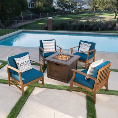 Marlon 5 Piece Conversation Set with Cushions by Union Rustic
