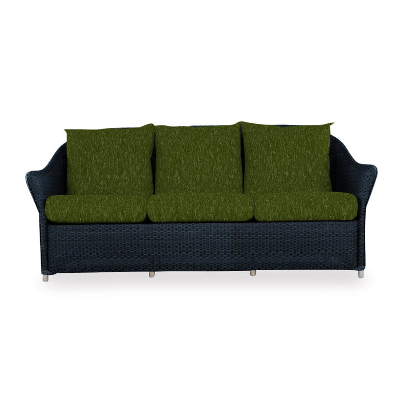 Weekend Retreat Outdoor 3 - Seat Patio Sofa, Ebony, Sailcloth Seagull