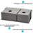 Double Bowl, 36", 16 Gauge, Stainless Steel, Kitchen Sink, Sound - Proof, Pad, Condensation Coating, Installation Guide, Template Drain Assembly,