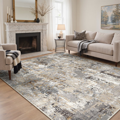  Tapis d'intérieur gris / brun à motif antidérapant Mignone