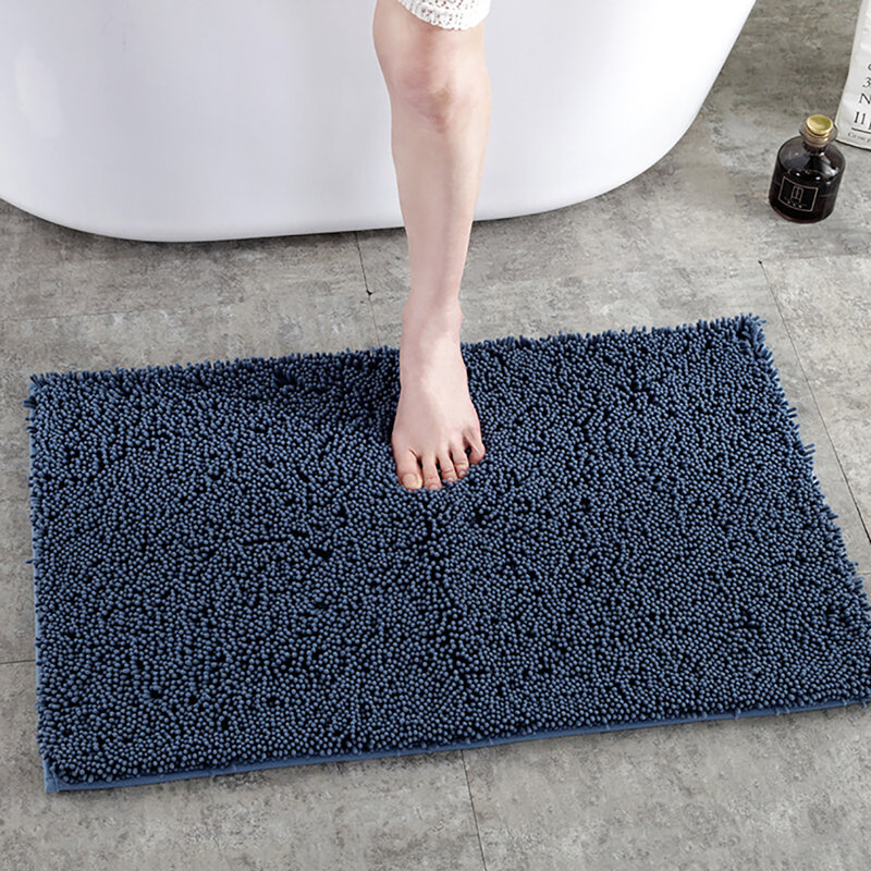 Tapis pour salle de bain antidérapant Appin, Bleu marine