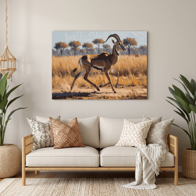 Wildlife Grant's Gazelle Brown Metal Wall Art