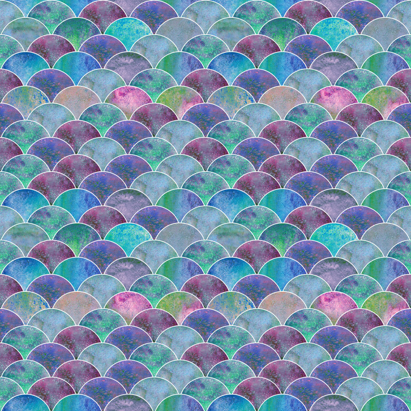 Nyayla " Fish Scale Pattern " by Olga_Z, 12" H x 12" W