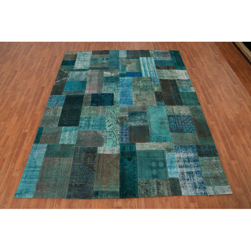 Tapis à motif géométrique patiné 8 x 10
