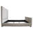 Venus Vertical Channel Tufted Eastern King Bed In Light Grey Velvet-39218127-39218125