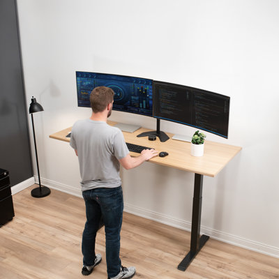 Telescoping Dual Monitor Desk Stand