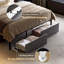 Grand lit tapissier avec 2 tiroirs de rangement, lit de rangement en velours avec lumière DEL et station de charge-1875318800-1875318806