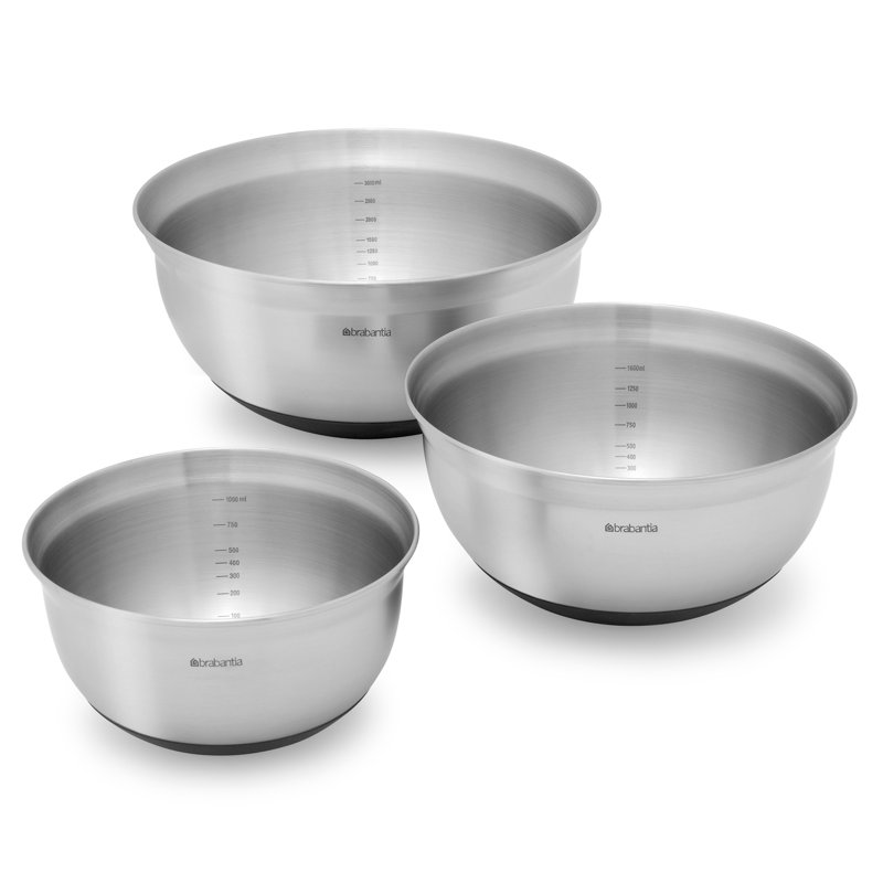 Brabantia Profile 3 Piece Mixing Bowl Set
