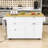 Rijwana 4 Drawers Kitchen Island Set With Drop Leaf And 2 Seatings-1204811451