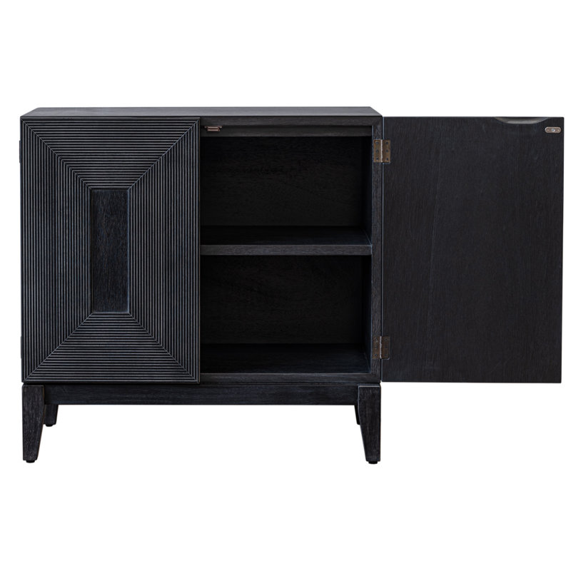 Imel Cabinet 2 Doors, Brushstroke Black