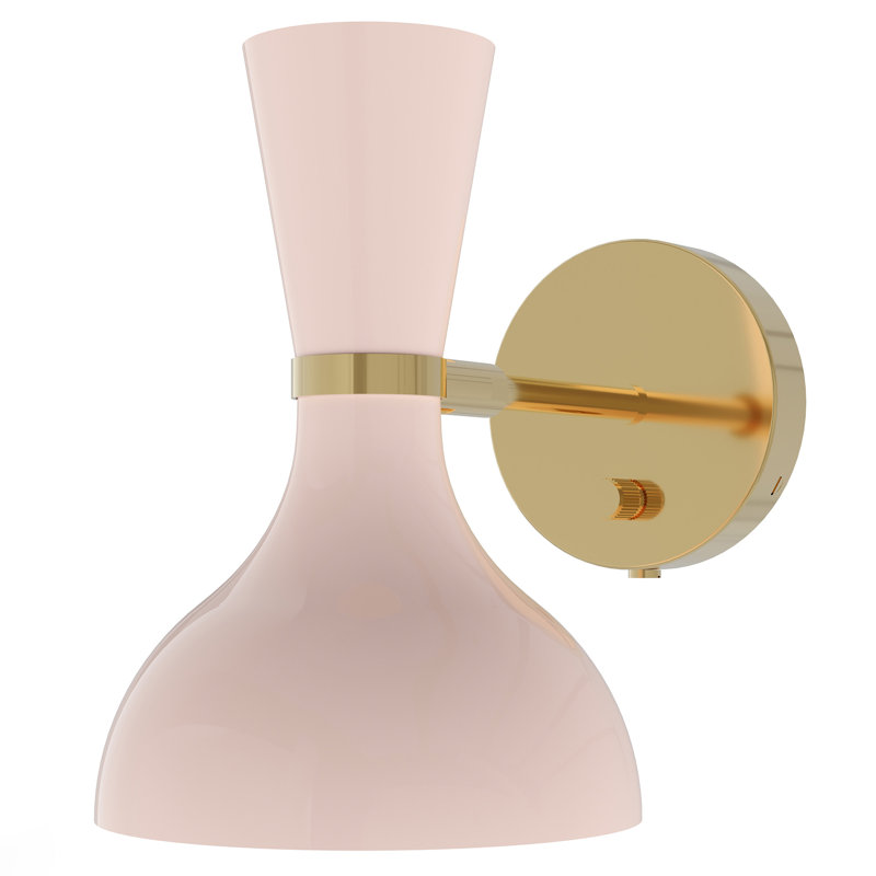 Clare 1 - Light Flush Mounted Sconce, Modern Brass, Rose Water