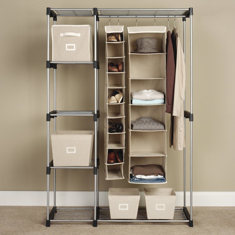  KDFWYDS Portable Wardrobe Closet for Bedroom Metal