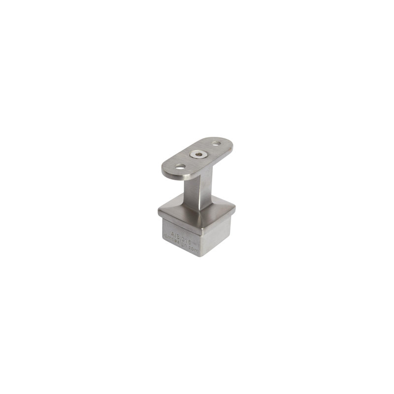 Square Profile Top Mounted Post Flat Fixed Saddle Stainless Steel Handrail Support