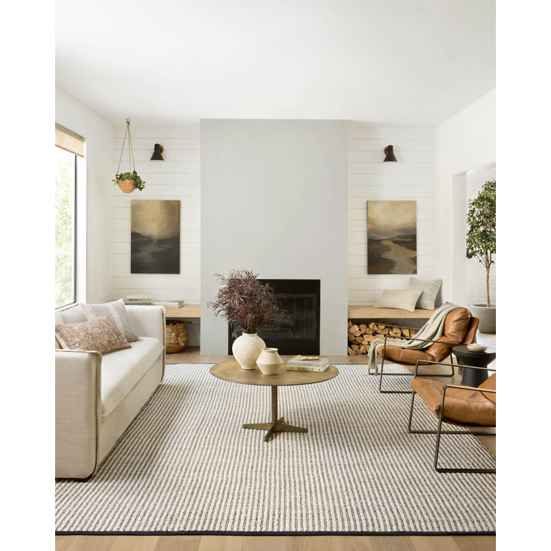 Angela Rose x Loloi Colton Ivory / Black Area Rug, Rectangle 7'6" x 9'6"